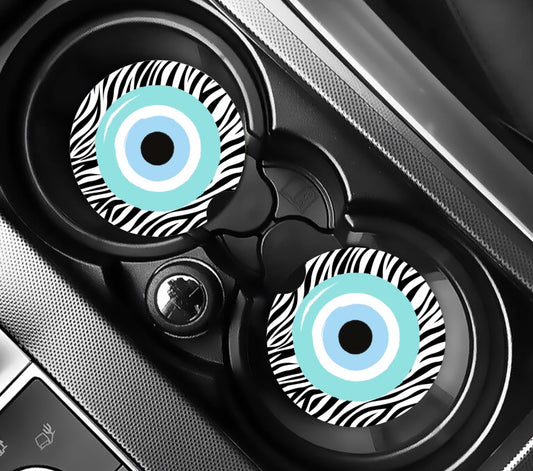 blue eye car coaster